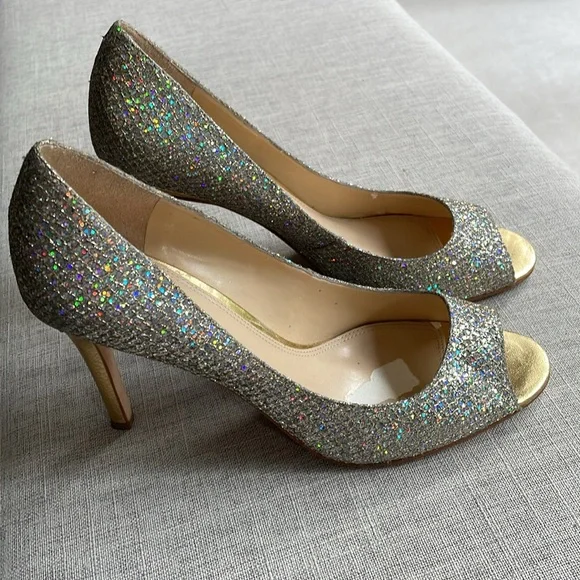 Enzo Angiolini crystal peep toe pump size 9 - Picture 3 of 12